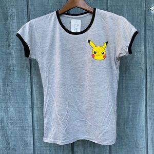 Mighty Fine Pokémon Tshirt Grey & Black Size Large